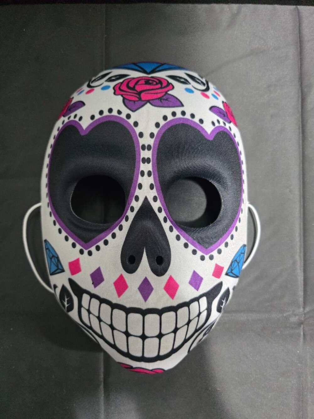 Day of the Dead Skull Mask Halloween Multi Fabric Lined Mask One Size